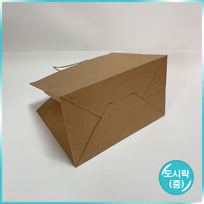 종이끈 도시락(중) - 크라프트